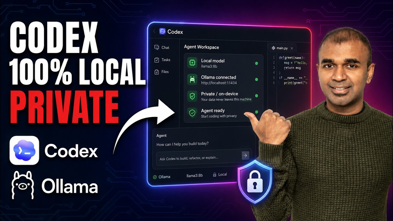 Запускайте OpenAI Codex локально БЕСПЛАТНО с помощью Ollama.