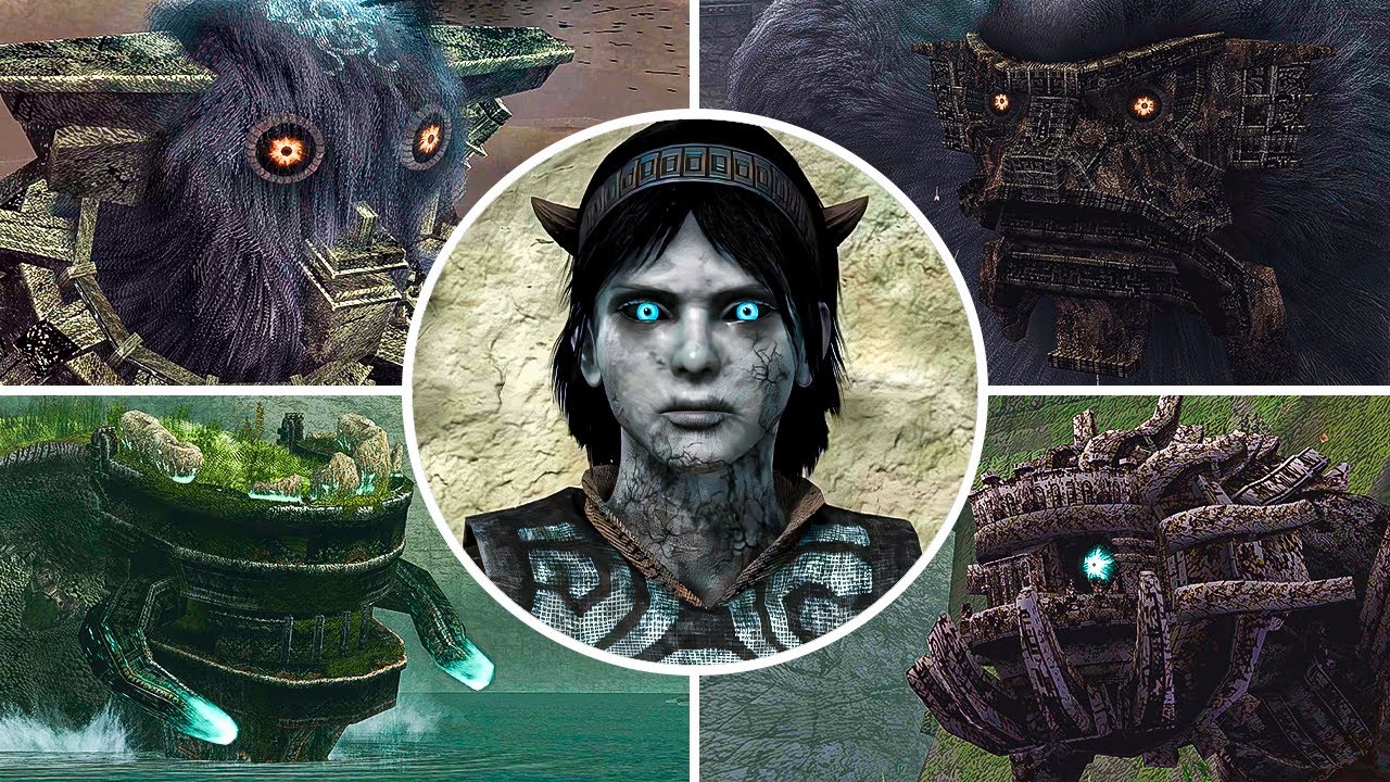 Shadow of the Colossus (PS2) - All Bosses & Ending | 4K 60FPS