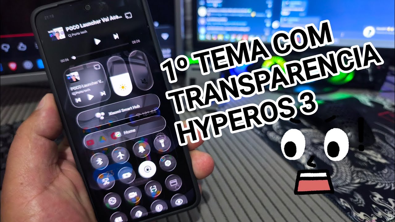 🎁  Presente de Natal! Primeiro Tema com Transparência na Central de Controle do Slow RAM | HyperOS 3