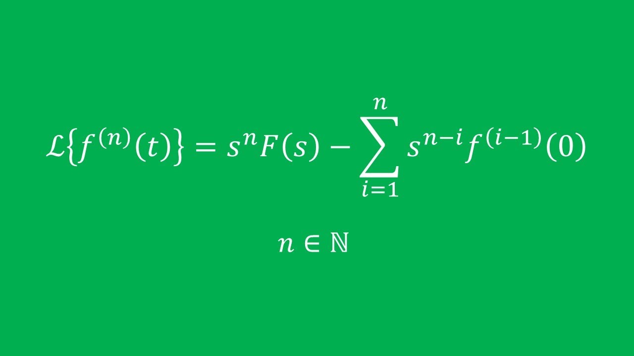The Laplace Transform of the nth Dervative (Proof by Induction)