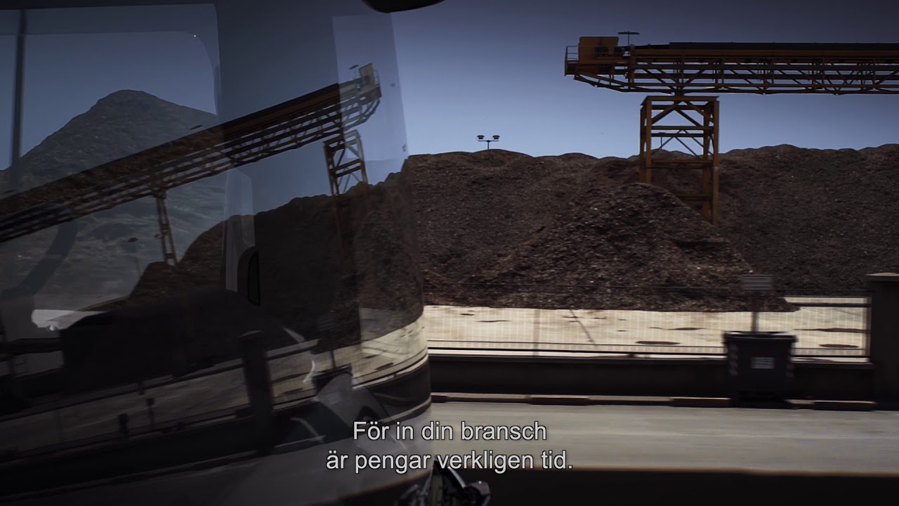 Transport av tr&auml;flis - Wood chip transport (svensk text)