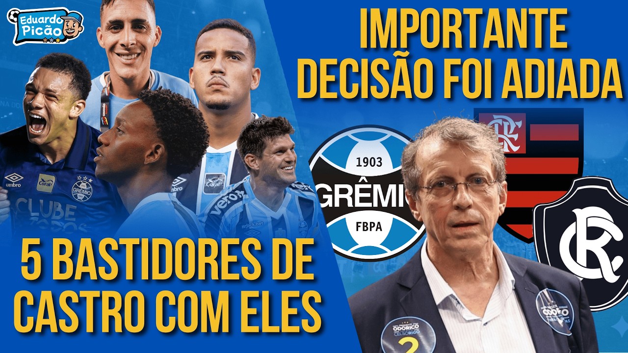 BASTIDORES DO QUE PENSA LUÍS CASTRO SOBRE 5 ATLETAS! Grêmio adia importante decisão.