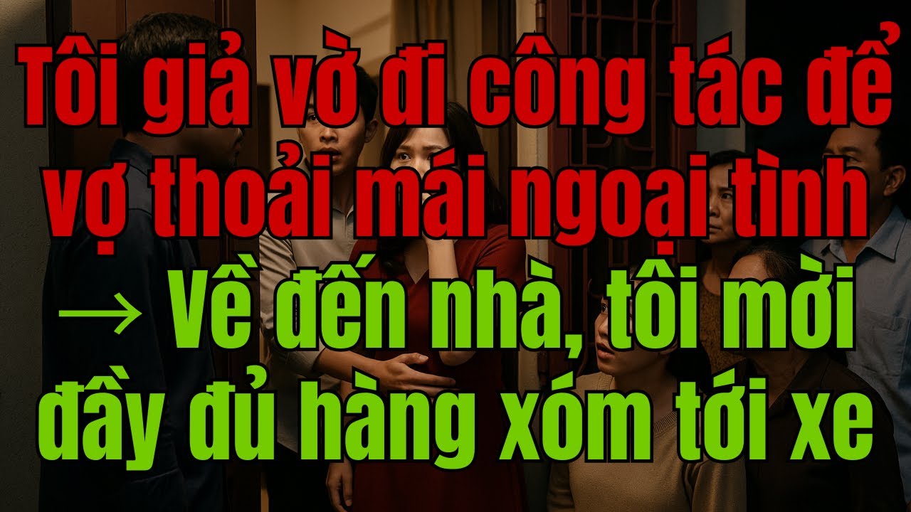 Giả vờ đi công tác để bắt quả tang vợ ngoại tình trước mặt hàng xóm