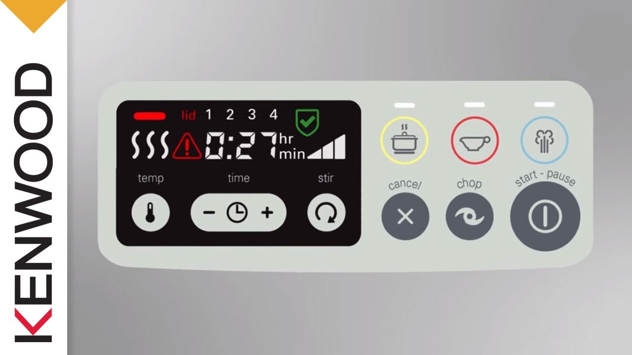 Comprendre le panneau de contrôle de votre kCook de Kenwood