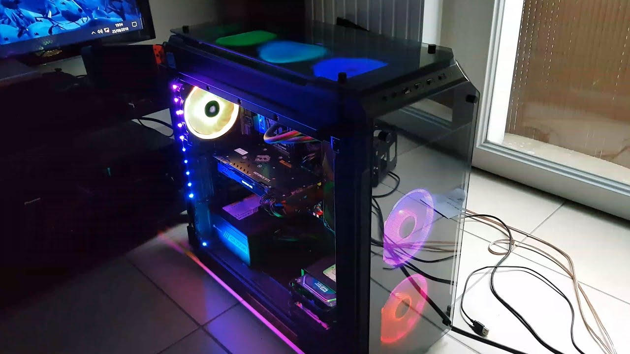 PC Build gaming with RGB Corsair & Thermaltake View 71 TG