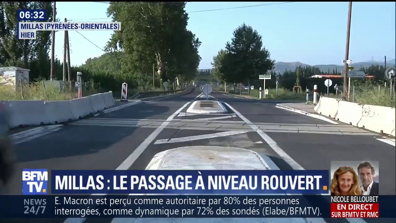 À Millas, le passage à niveau est rouvert à la circulation