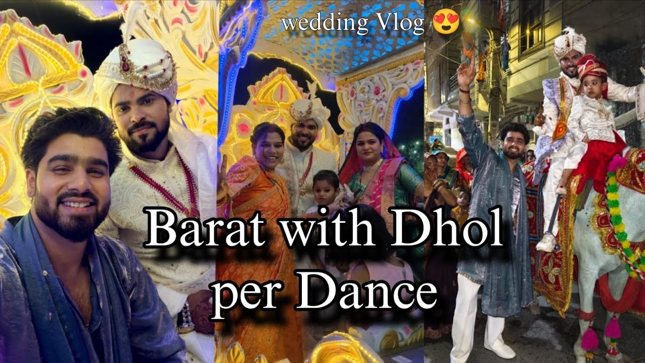 Barat Wale din ❤️ sabka Dhol pr Dance 😜#rahulluvstar #wedding 