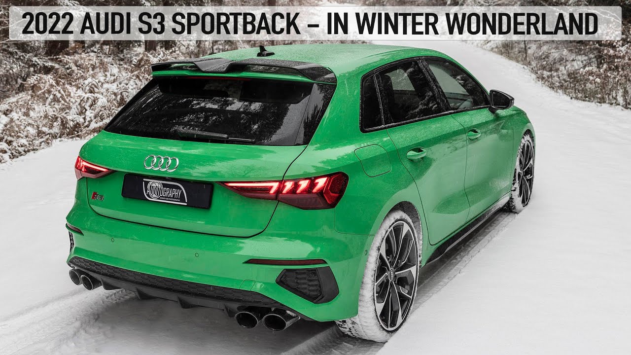 THE GRINCH! 2022 AUDI S3 SPORTBACK - IN WINTER WONDERLAND - IN BEAUTIFUL SPEC - 4K