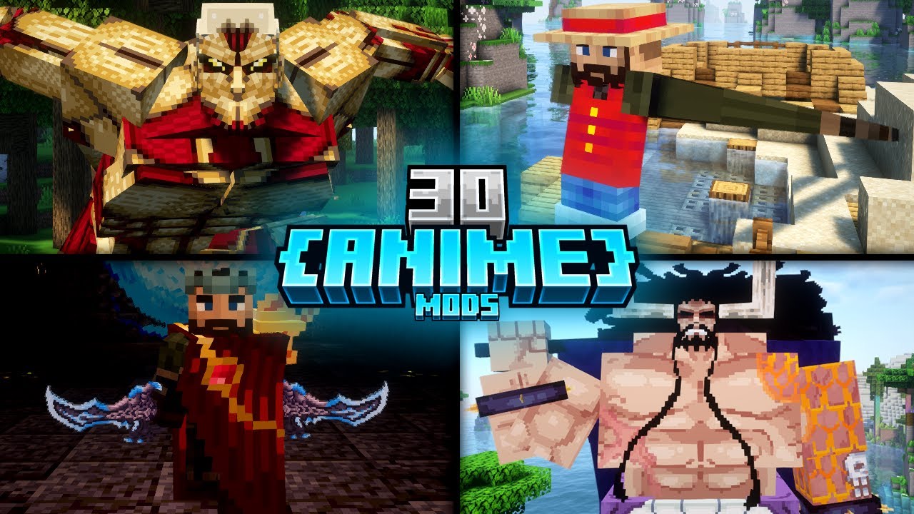 Top 30 Best Minecraft Anime Mods ! (2025)