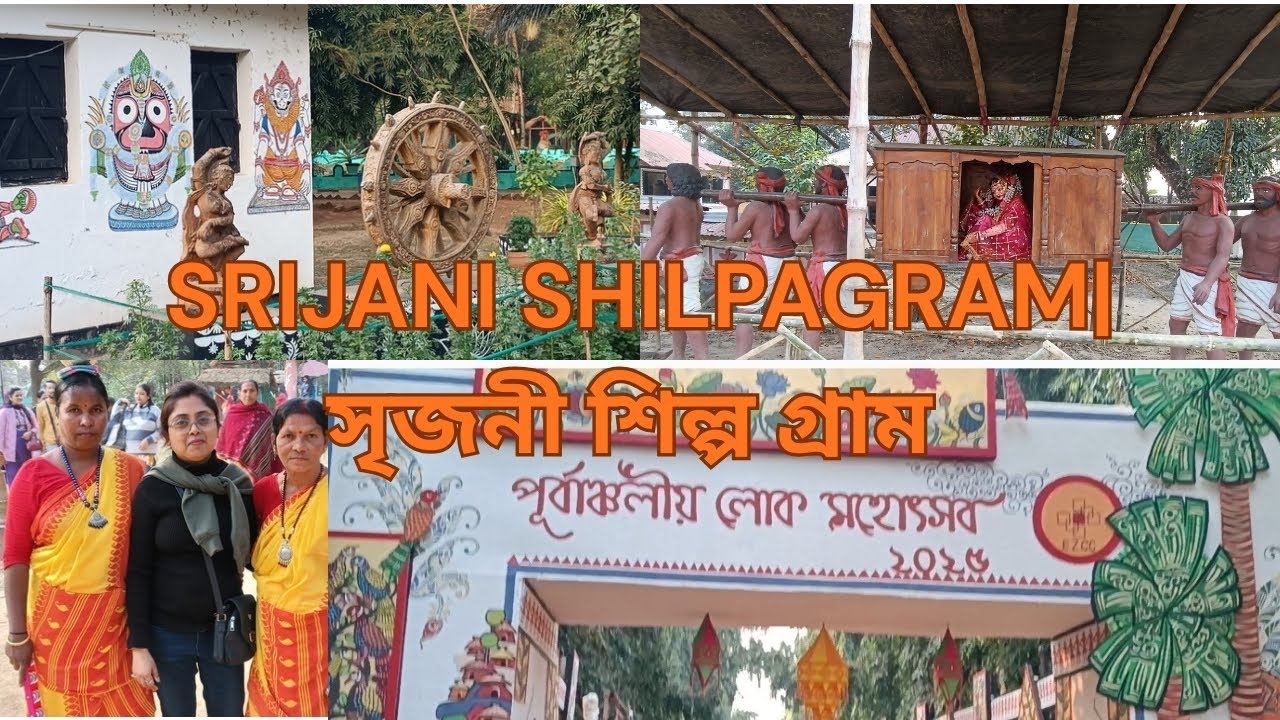 Huts in Srijani Shilpagram: Showcasing Traditional Arts of India