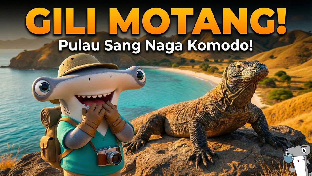 Petualangan ke Pulau Gili Motang! 🏝 Rumah Para Naga Komodo! | Learning With Martelo Indonesia | kids