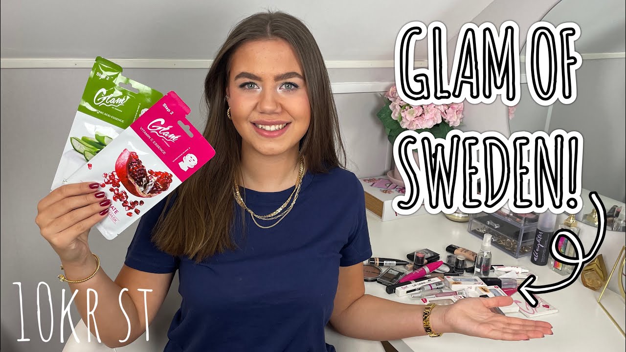 TESTAR SMINK FRÅN Glam of Sweden!!!💄 Smink för 10Kr