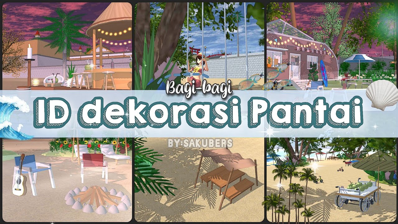 ✮⋆˙BAGI ID DEKORASI PANTAI 🌊🦪🌴~~||By:sakubers||Milk Shake Choco⋆. 𐙚 ˚
