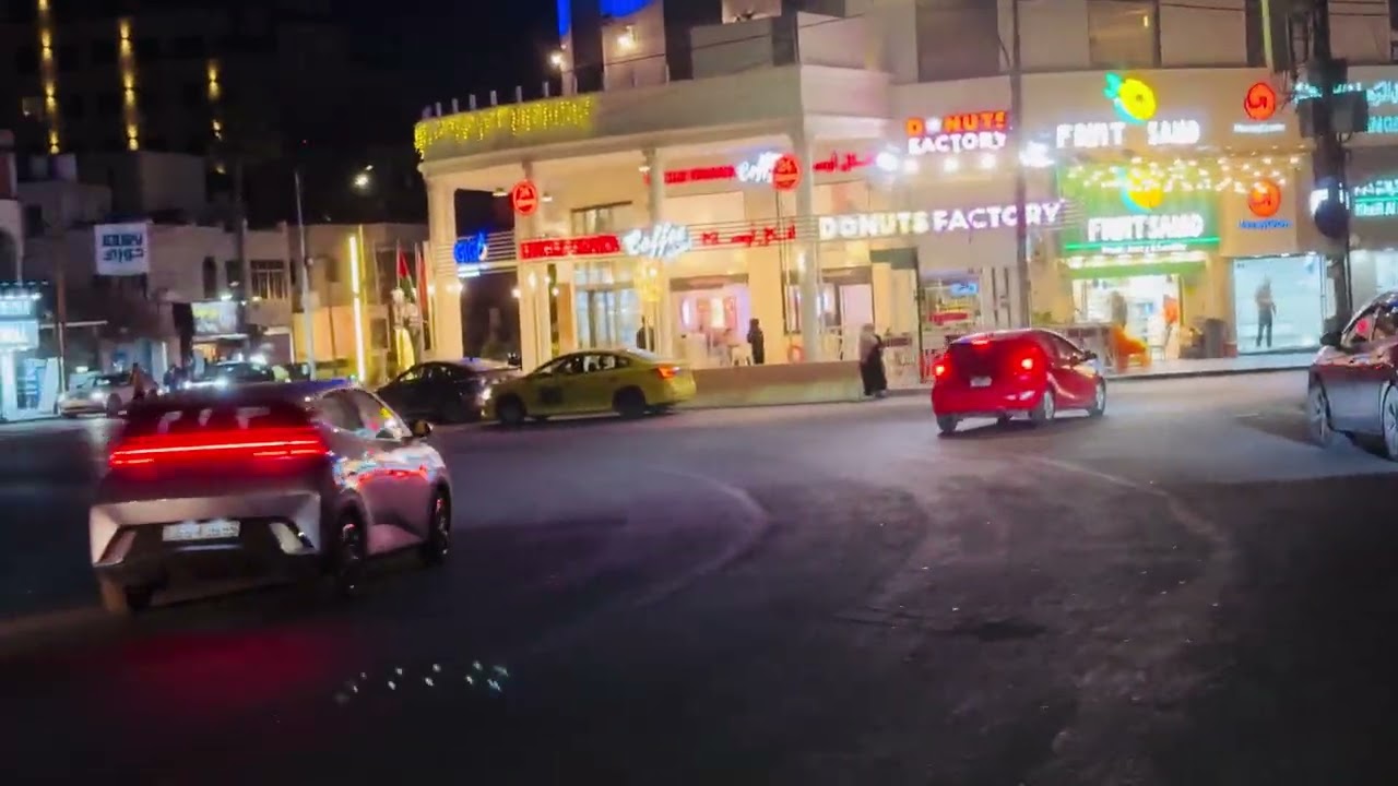 Beautiful night view of Amman city 🌆 