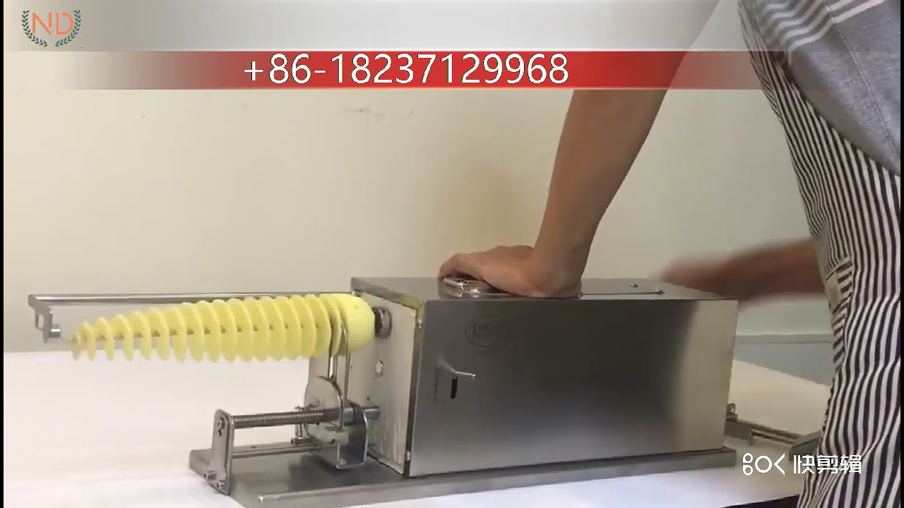 automatic potatoes tornado slicer spiral potato cutter twist potato spiral cutter machine