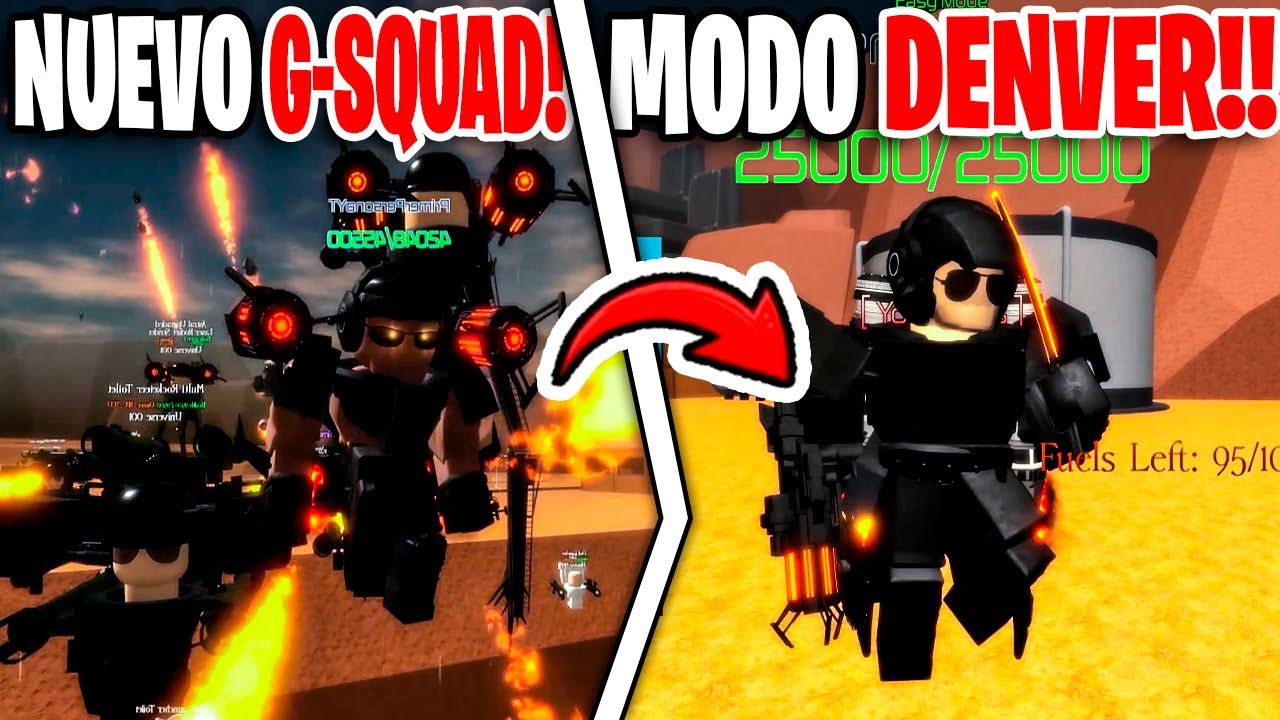 Nueva G-SQUAD TOILET y MODO NIGHTMARE DENVER!! UPDATE ACTUALIZACION Roblox TOILET COLLAPSED UNIVERSE