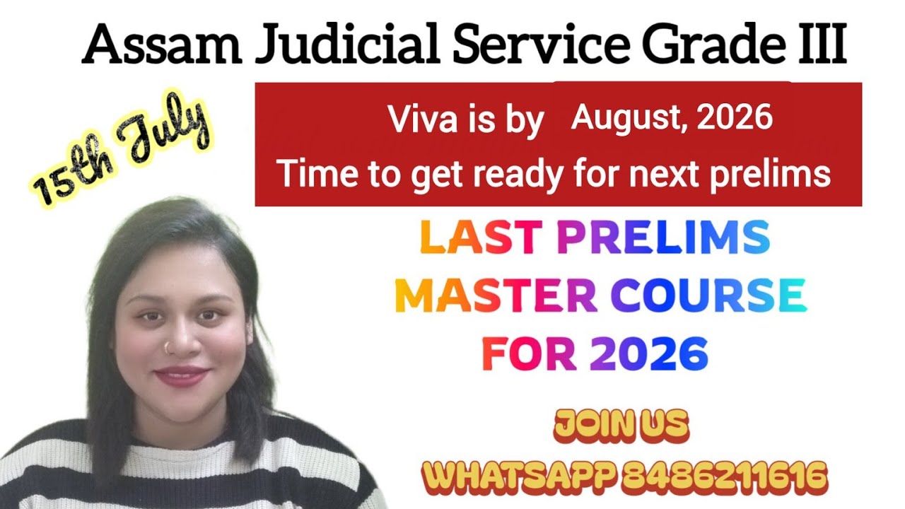 Prelims Master Course for Assam Judicial Service Grade 3 