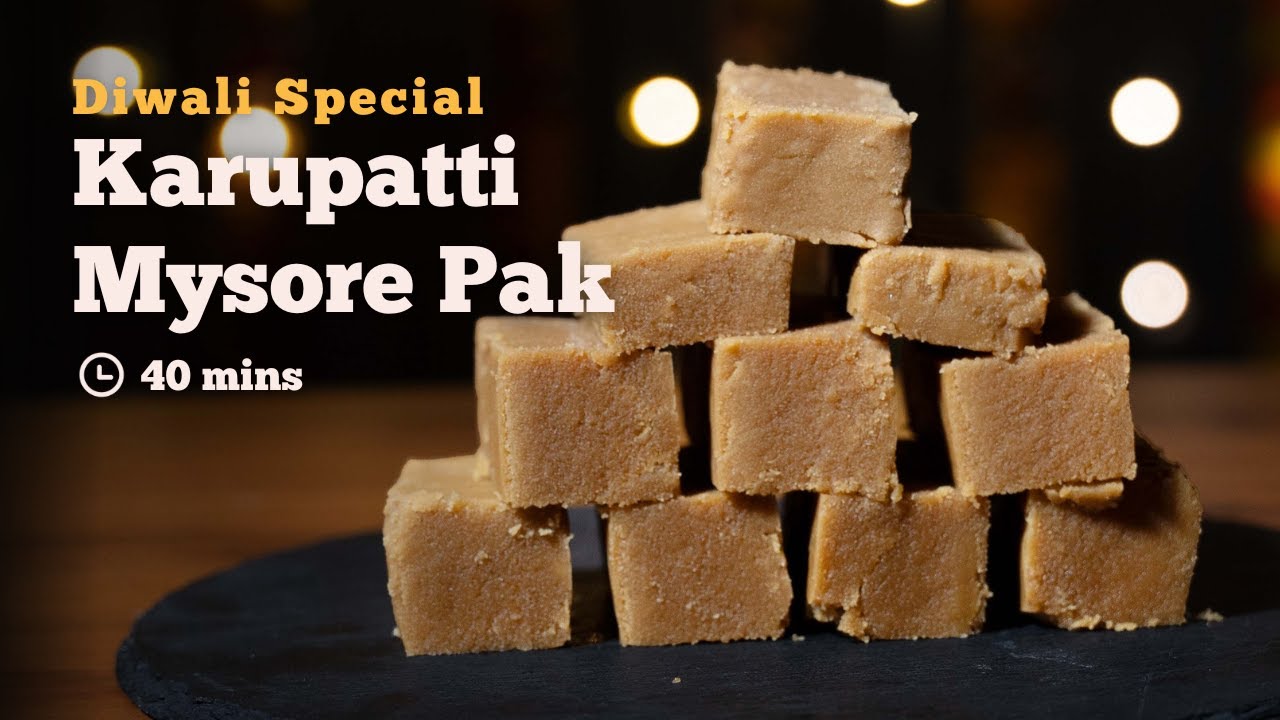 Karupatti Mysore Pak | Palm Jaggery Mysore Pak | Diwali Special Recipes | Cookd