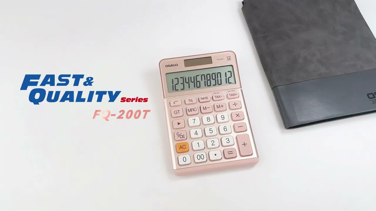 FQ Series by OSALO – FQ-200T Pink Desktop Tax Calculator