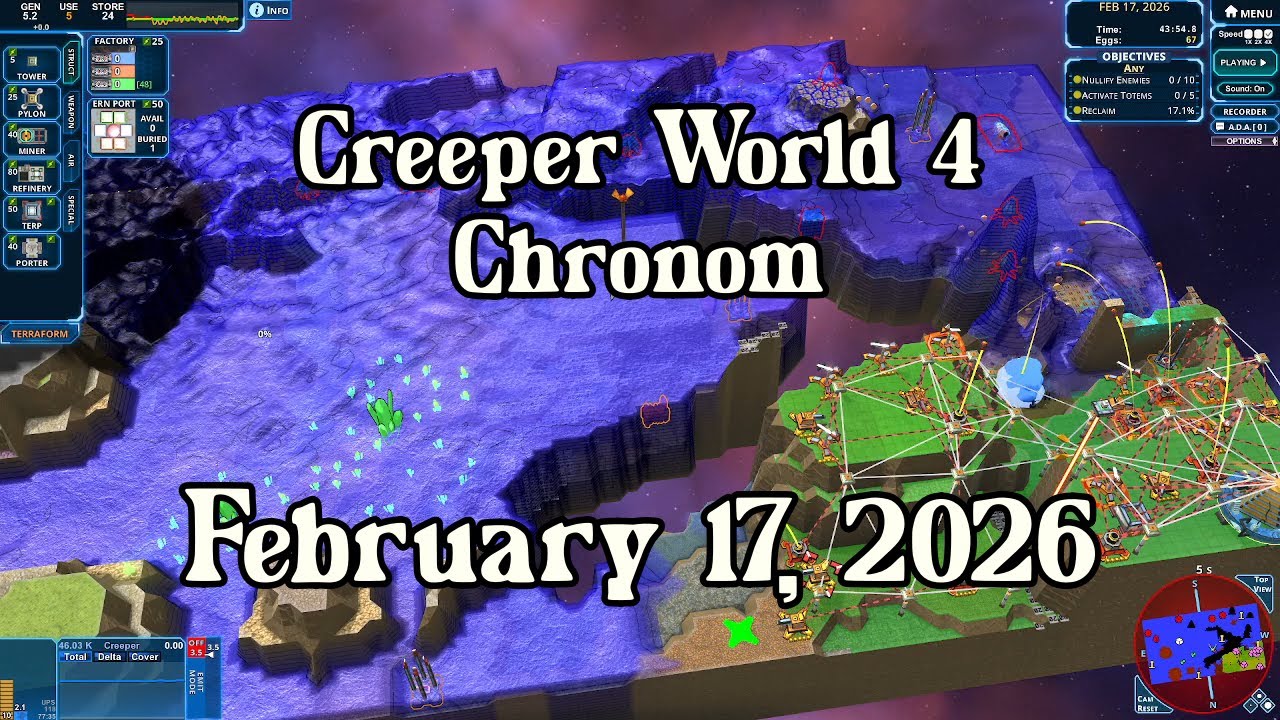 Creeper World 4 Daily Map –  February 17, 2026 | No Commentary