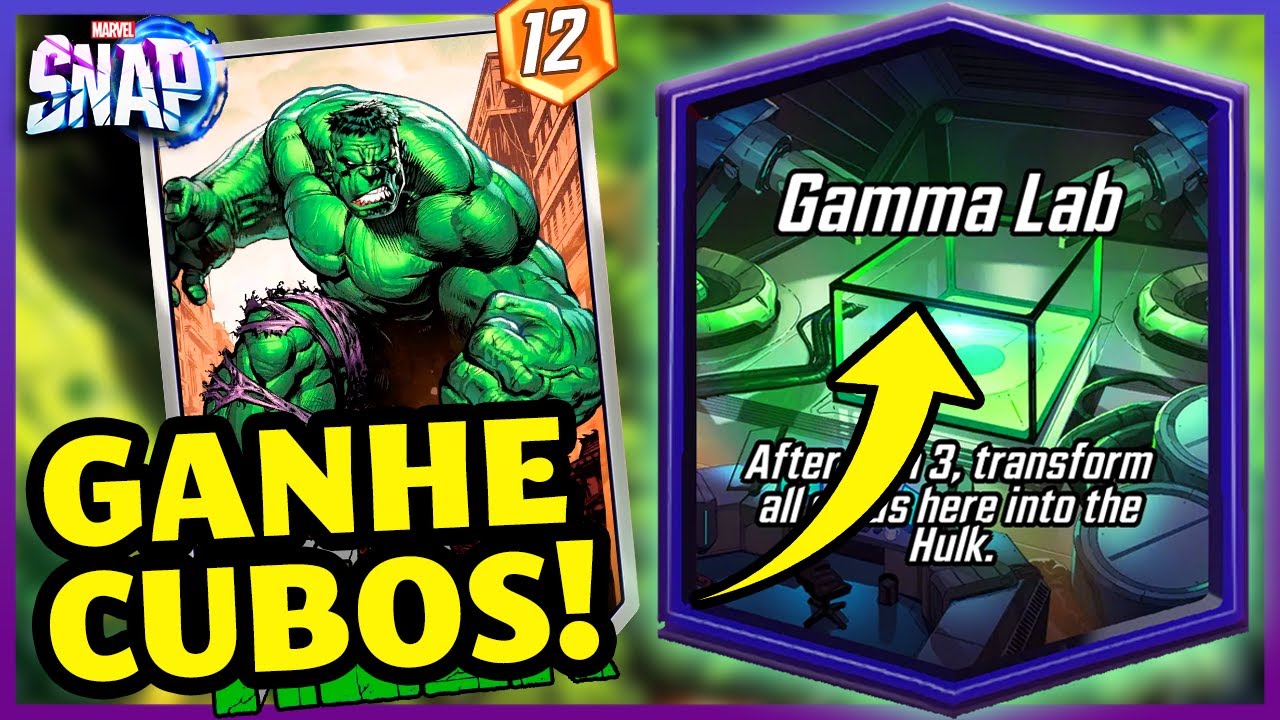 GANHE MUITOS CUBOS NO LABORATÓRIO GAMA (CAMPO DO HULK) |Marvel Snap| #marcosperalta