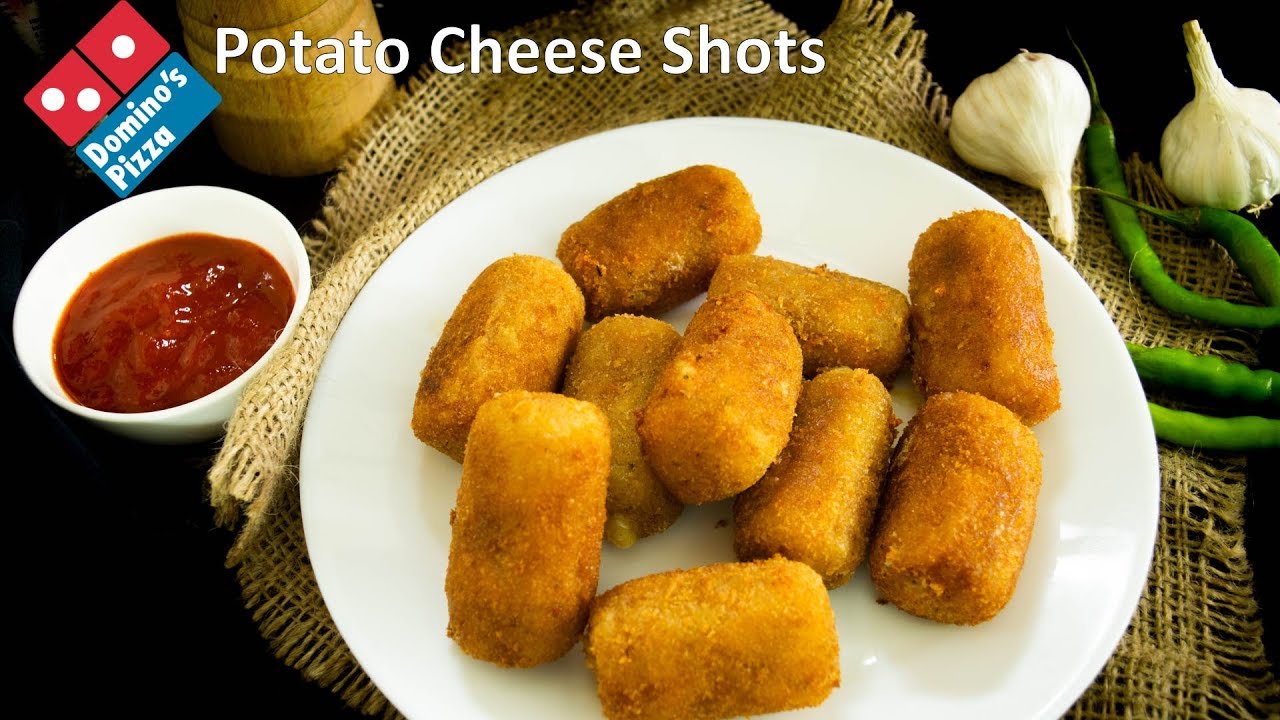 Make Potato Cheese Shots like Domino's Pizza at Home | Easy Potato Snacks Recipe