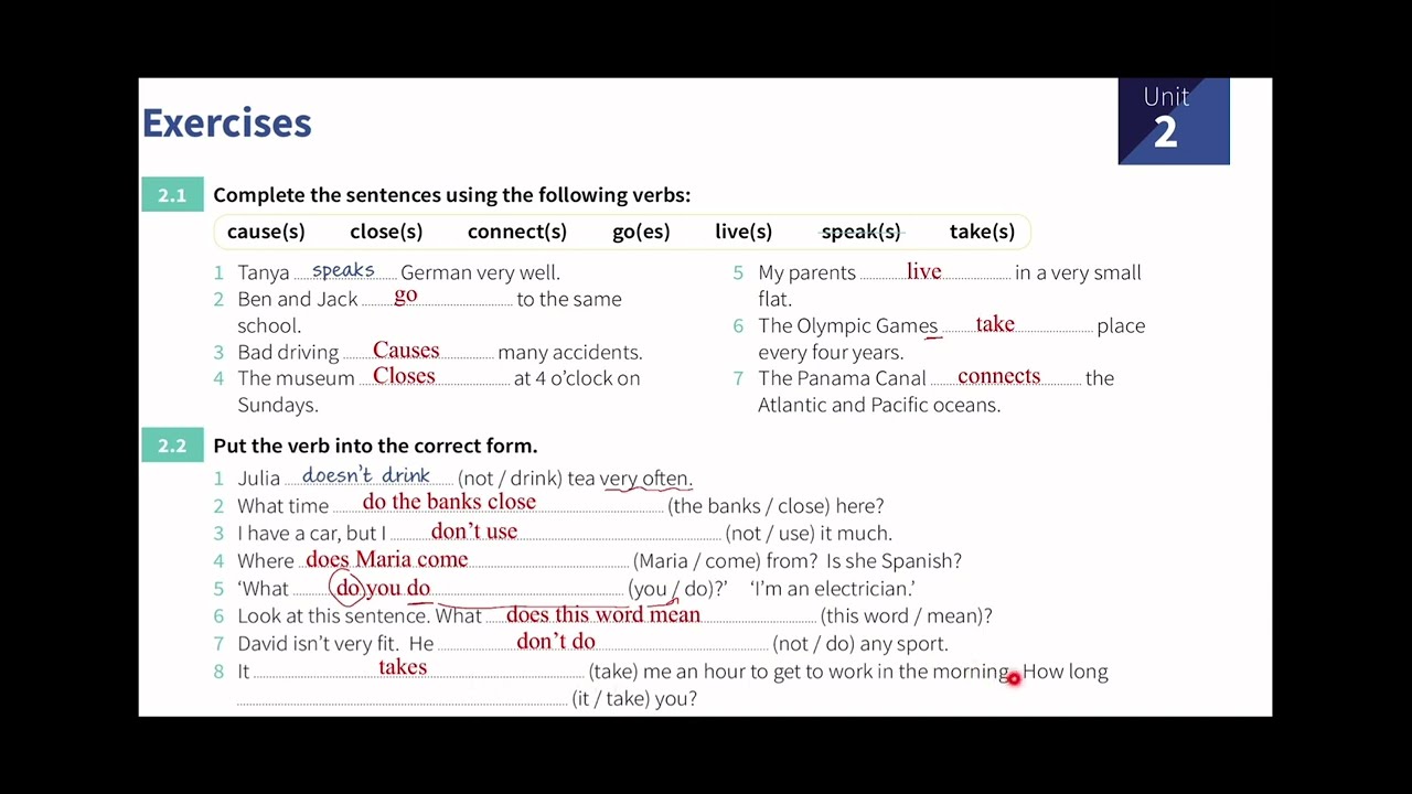 نحو مرحلة اولى قسم اللغه الانجليزيه صفحة 5 England grammar in use