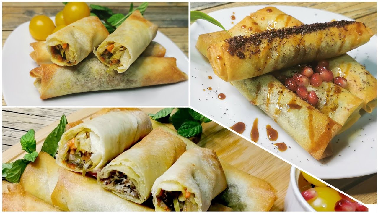 Овощные блинчики с начинкой и Мусаханские рулеты Рецепт - простая и вкусная закуска