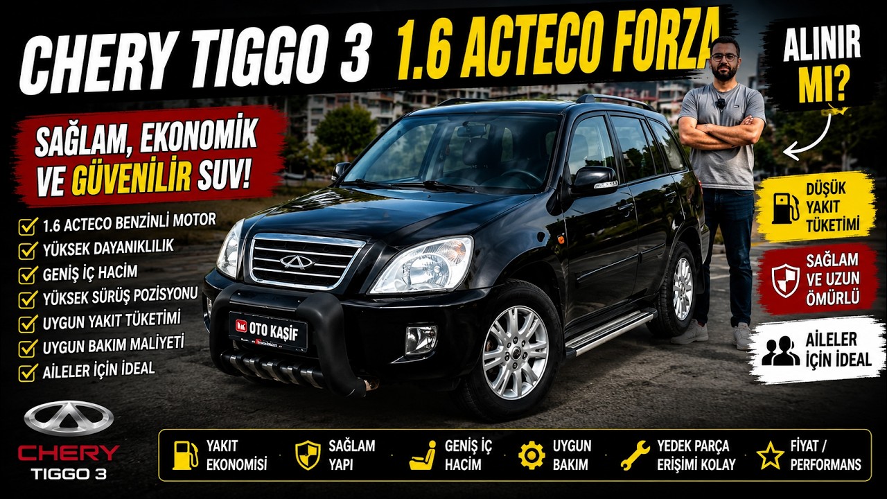 Chery Tiggo 3 1.6 Acteco Forza Detaylı İnceleme ve Test Sürüşü