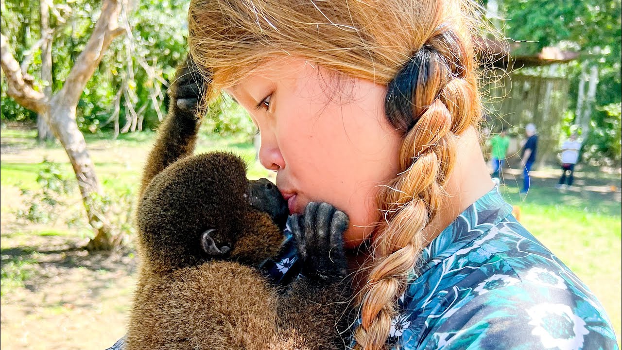 I Met a Monkey Best Friend 🐒💛 | Exploring La Isla De Monos (Monkey Island) in the Amazon Jungle 🌿 🇵🇪