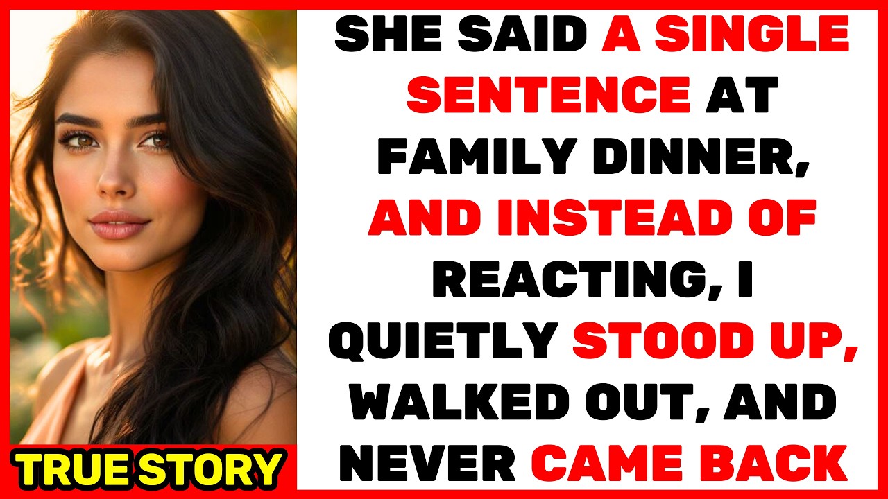 One Remark at Dinner Ended Everything — I Rose from the Table, Walked Away, and Never Returned...