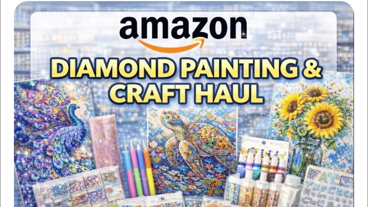 Amazon Diamond Painting & Sticker Book Haul 💎📚 Huge Craft Finds & Fun Supplies!