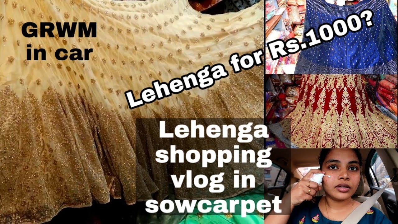 Diwali Huge sale Lehenga Vlog | Lehenga collection with Price-GRWM in 2mins-Sowcarpet shopping vlog