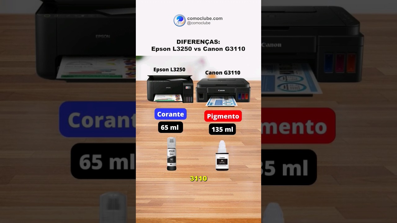 Epson L3250 vs Canon G3110. Qual a diferen&ccedil;a? #impressora