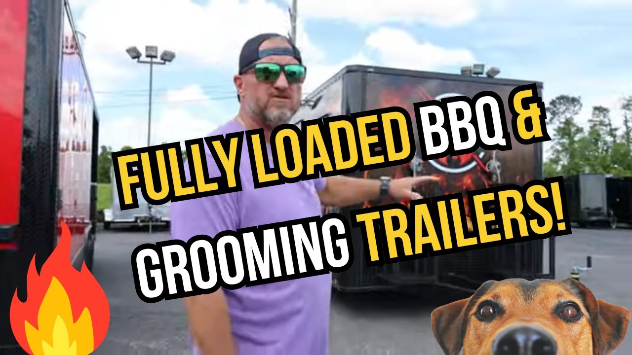 🔥 3 Fully Loaded Turnkey Trailers In Stock! BBQ Trailers + Pet Grooming Trailer Walkthrough