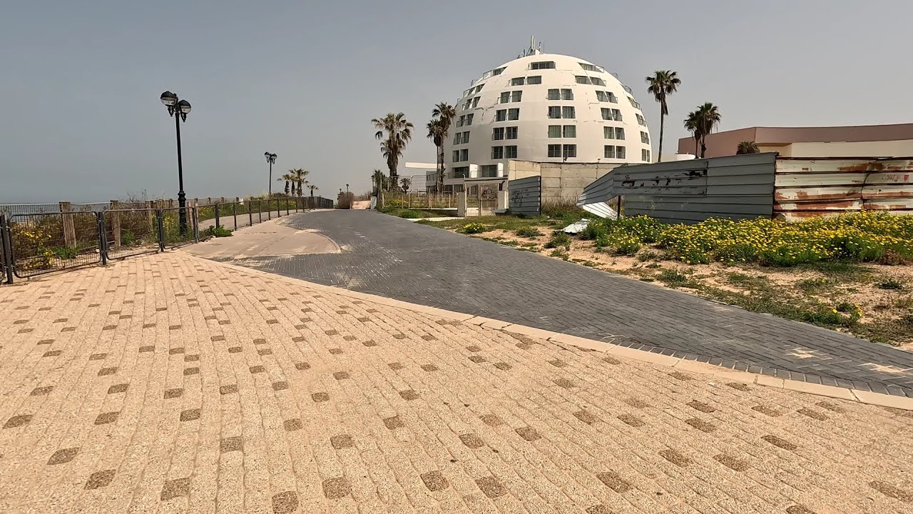 Walking In Ashkelon City Beach Israel Nature