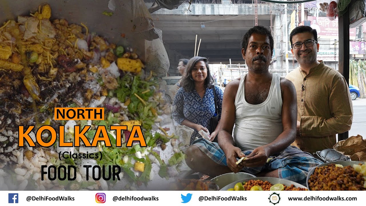 North Kolkata CLASSIC Street FOOD Tour I Jhalmuri + Ghugni + Sandesh + Telebhaja + Fish/Prawn Cutlet
