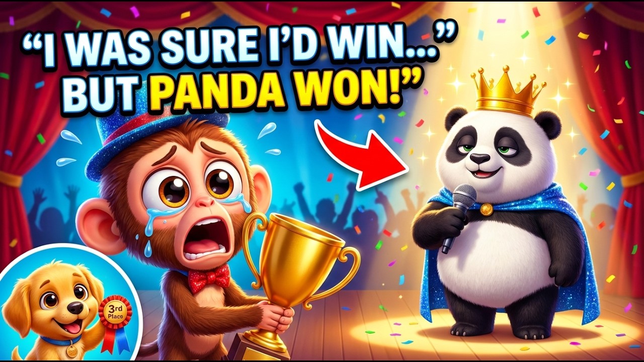 Monkey Was Sure He Would Win… Then Panda Walked On Stage 🐼😂  Peekaboo Fun Cartoon
