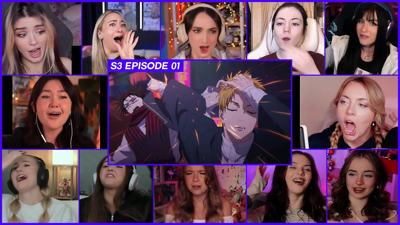 [MEGA GIRLS REACT] Yuji vs Yuta | JJK Season 3 Ep 1 Girl Mega Reaction Mashup