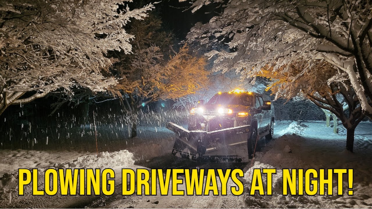Plowing Driveways At Night Jan 23, 2023