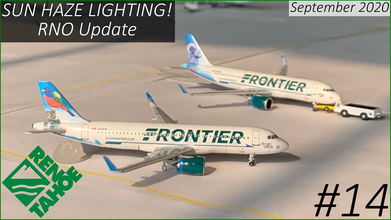 SUN HAZE LIGHTING! | Gemini Jets Reno-Tahoe International Airport update - September 2020