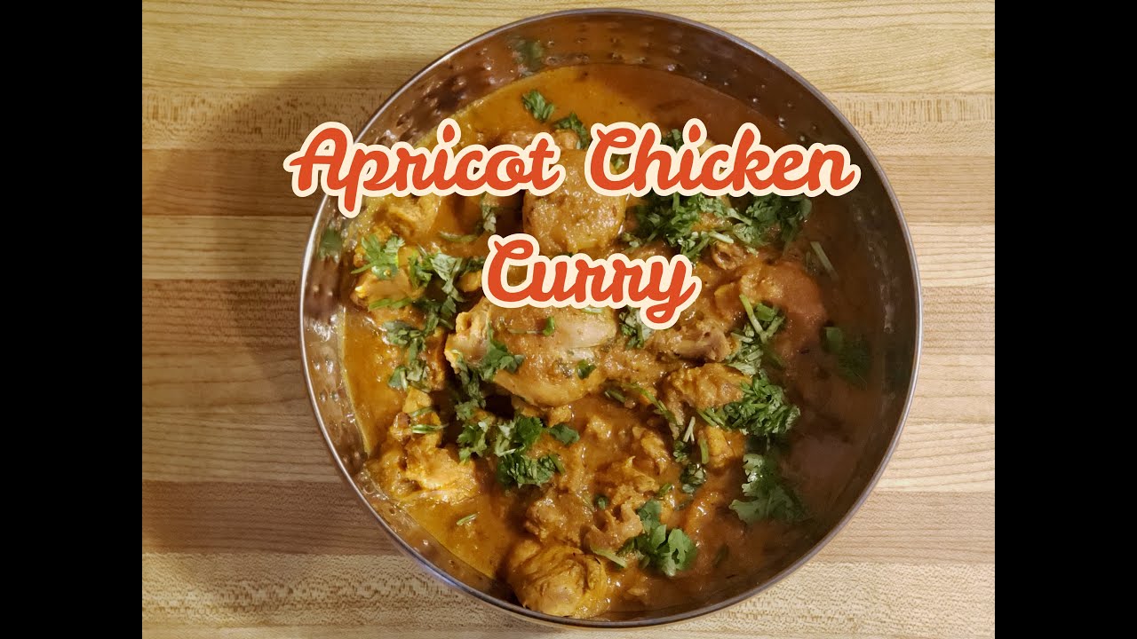 Apricot chicken curry -  Indian style recipe 😋😋😋