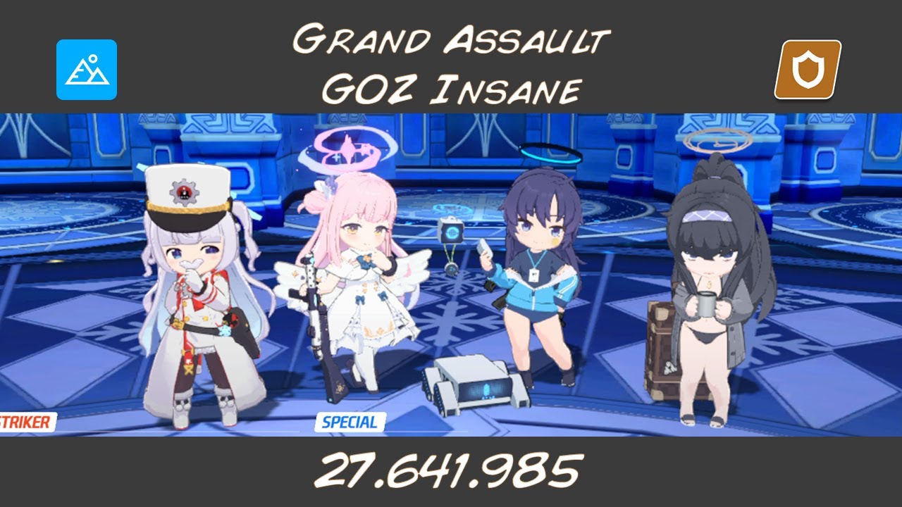 [Blue Archive] Goz Grand Assault Outdoor Insane mode | 27,641k pts