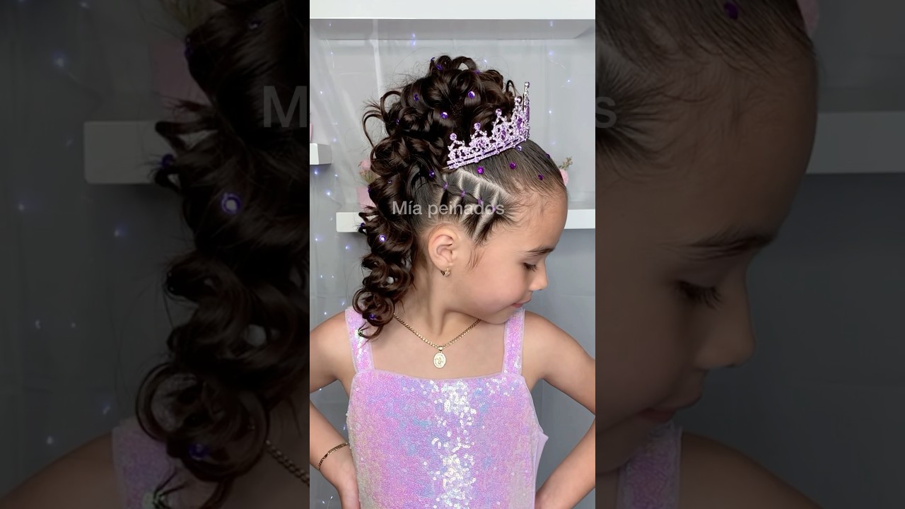 Peinado con corona 👑 #hairstyle  #peinadoselegantes #peinadosparafiesta #fyp