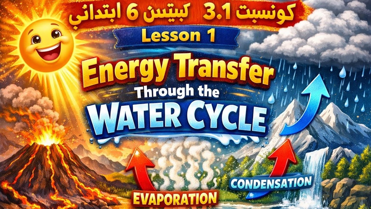 شرح ساينس 6 ابتدائي/ Energy Transfer Through the Water Cycle