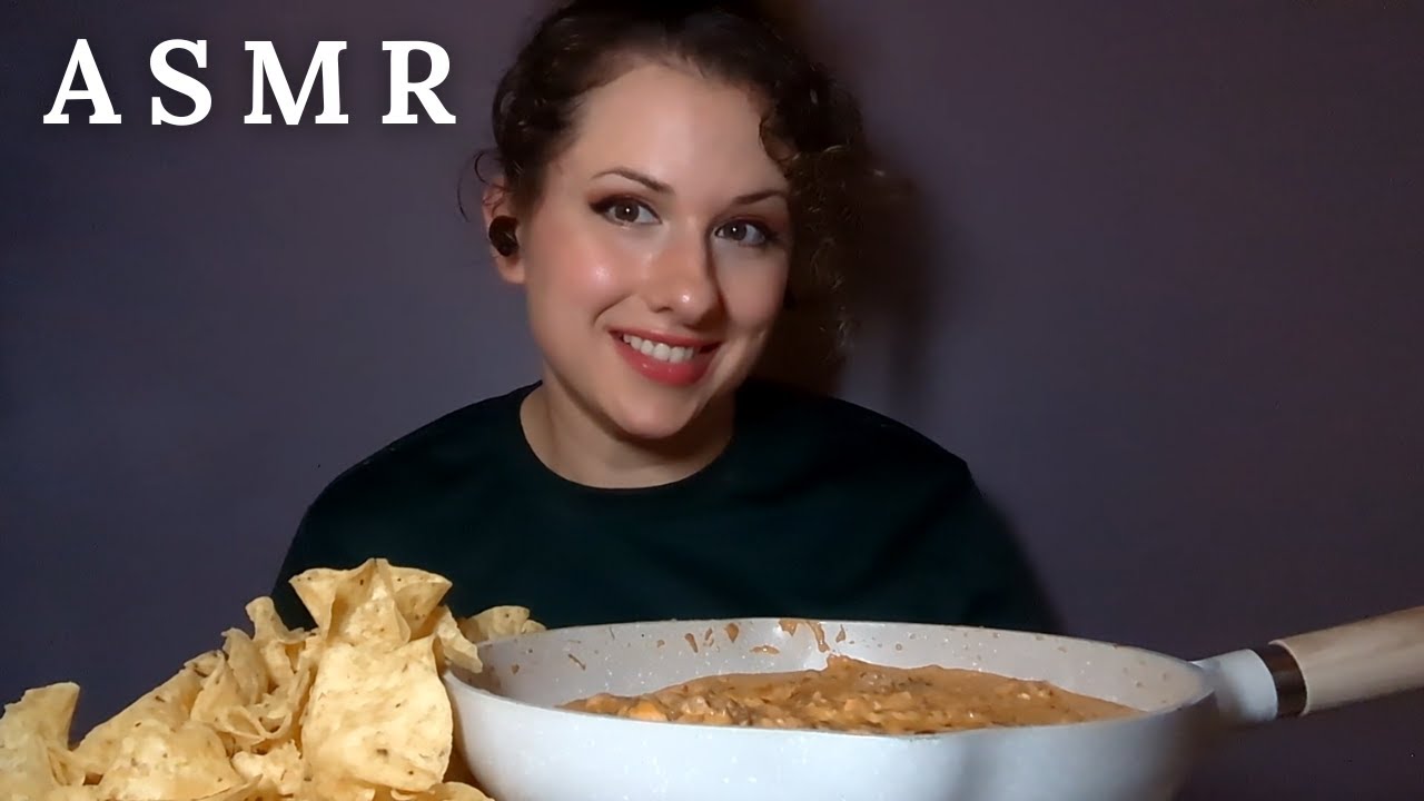 ASMR BEEFY QUESO DIP AND CHIPS RECIPE & MUKBANG 먹방 | Crunchy Eating Sounds *No Talking | Ceazam Eats