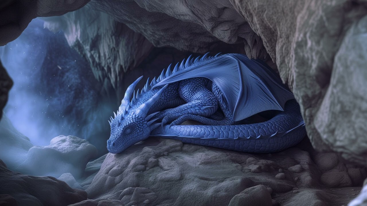 Sleeping Dragon: Relaxing Dragon Breaths with Cavern Echoes