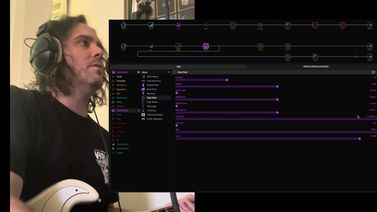 Line 6 HELIX - Splitting a signal and building a bass tone for guitar