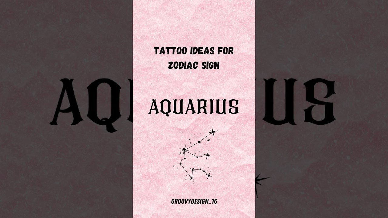 Tattoo ideas for Aquarius zodiac sign #tattoo #art #design #love #minimal #aquarius #zodiacsigns #a