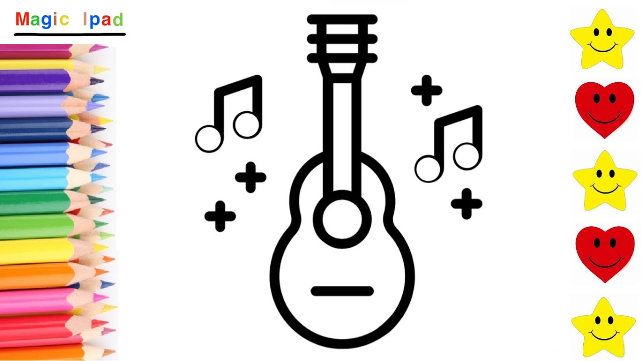 Como dibujar un UKELELE | dibujos para niños 💓⭐ How to draw an UKELELE | drawings for kids